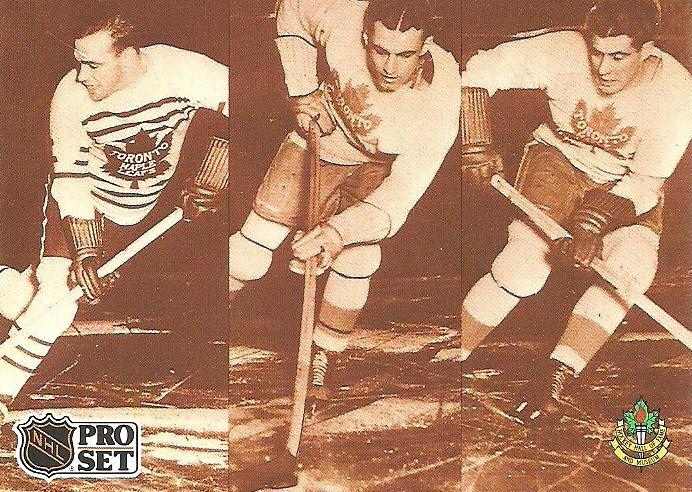 #338 - Le trio des jeunes (The Kid Line) - Toronto Maple Leafs - 1991-92 Pro Set French Hockey