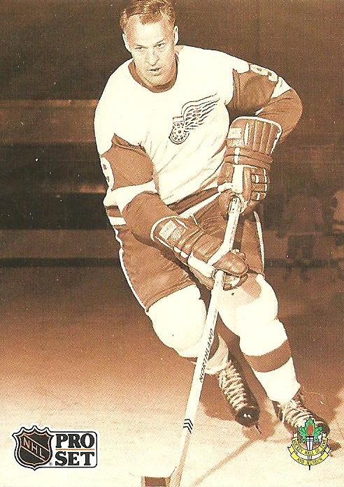 #344 - Gordie Howe - Detroit Red Wings - 1991-92 Pro Set French Hockey