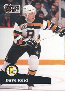 #348 - Dave Reid - Boston Bruins - 1991-92 Pro Set French Hockey