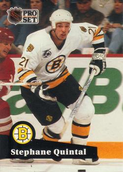 #350 - Stephane Quintal - Boston Bruins - 1991-92 Pro Set French Hockey