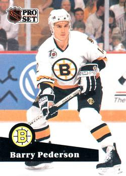 #351 - Barry Pederson - Boston Bruins - 1991-92 Pro Set French Hockey