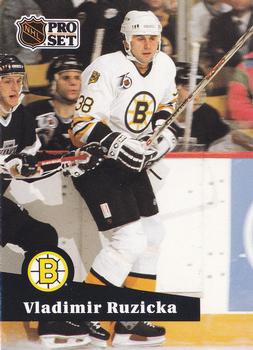 #353 - Vladimir Ruzicka - Boston Bruins - 1991-92 Pro Set French Hockey