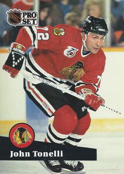 #373 - John Tonelli - Chicago Blackhawks - 1991-92 Pro Set French Hockey
