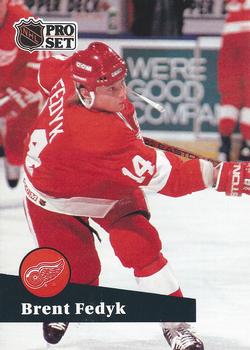 #379 - Brent Fedyk - Detroit Red Wings - 1991-92 Pro Set French Hockey
