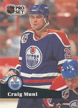 #382 - Craig Muni - Edmonton Oilers - 1991-92 Pro Set French Hockey