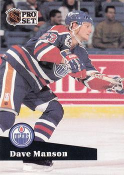 #389 - Dave Manson - Edmonton Oilers - 1991-92 Pro Set French Hockey