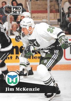 #391 - Jim McKenzie - Hartford Whalers - 1991-92 Pro Set French Hockey