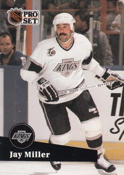 #402 - Jay Miller - Los Angeles Kings - 1991-92 Pro Set French Hockey