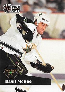 #409 - Basil McRae - Minnesota North Stars - 1991-92 Pro Set French Hockey