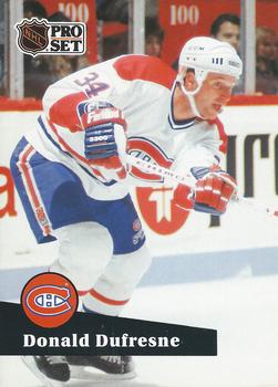 #418 - Donald Dufresne - Montreal Canadiens - 1991-92 Pro Set French Hockey