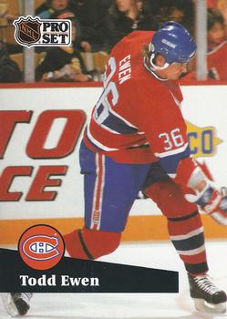 #419 - Todd Ewen - Montreal Canadiens - 1991-92 Pro Set French Hockey