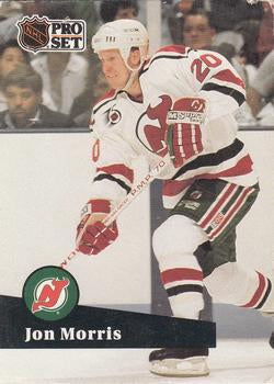 #424 - Jon Morris - New Jersey Devils - 1991-92 Pro Set French Hockey