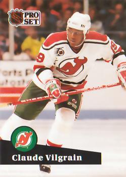 #425 - Claude Vilgrain - New Jersey Devils - 1991-92 Pro Set French Hockey