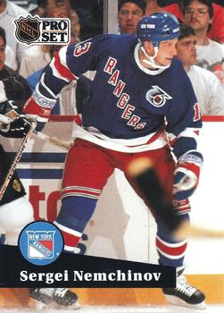 #441 - Sergei Nemchinov - New York Rangers - 1991-92 Pro Set French Hockey