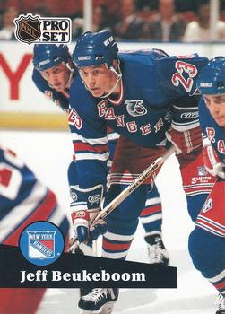 #444 - Jeff Beukeboom - New York Rangers - 1991-92 Pro Set French Hockey