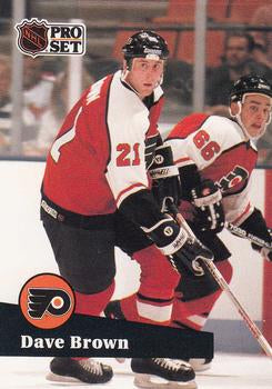 #452 - Dave Brown - Philadelphia Flyers - 1991-92 Pro Set French Hockey