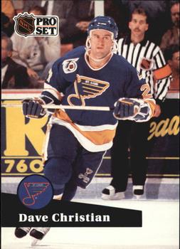 #471 - Dave Christian - St. Louis Blues - 1991-92 Pro Set French Hockey