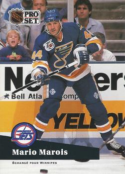 #477 - Mario Marois - Winnipeg Jets - 1991-92 Pro Set French Hockey