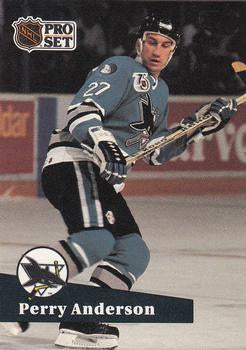 #481 - Perry Anderson - San Jose Sharks - 1991-92 Pro Set French Hockey