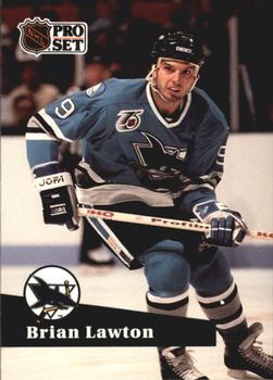 #482 - Brian Lawton - San Jose Sharks - 1991-92 Pro Set French Hockey