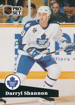 #490 - Darryl Shannon - Toronto Maple Leafs - 1991-92 Pro Set French Hockey