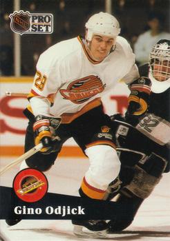 #505 - Gino Odjick - Vancouver Canucks - 1991-92 Pro Set French Hockey