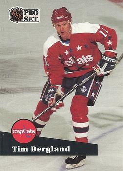 #507 - Tim Bergland - Washington Capitals - 1991-92 Pro Set French Hockey