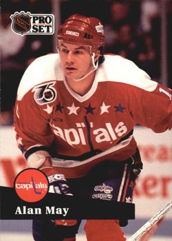 #508 - Alan May - Washington Capitals - 1991-92 Pro Set French Hockey
