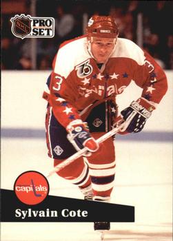#512 - Sylvain Cote - Washington Capitals - 1991-92 Pro Set French Hockey