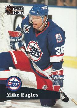 #518 - Mike Eagles - Winnipeg Jets - 1991-92 Pro Set French Hockey