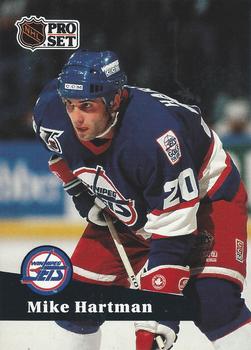 #519 - Mike Hartman - Winnipeg Jets - 1991-92 Pro Set French Hockey