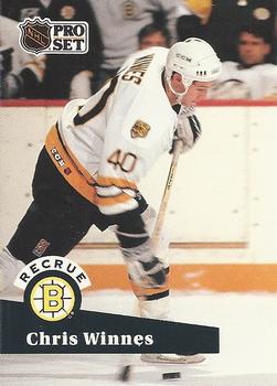 #522 - Chris Winnes - Boston Bruins - 1991-92 Pro Set French Hockey