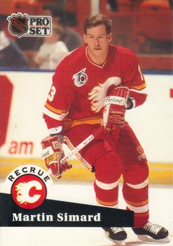 #526 - Martin Simard - Calgary Flames - 1991-92 Pro Set French Hockey