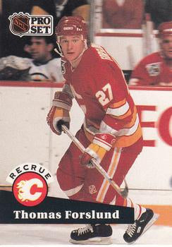#527 - Tomas Forslund - Calgary Flames - 1991-92 Pro Set French Hockey