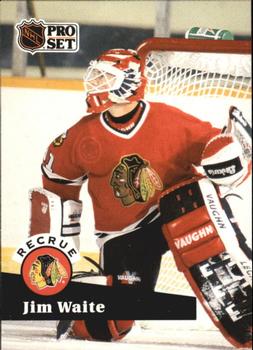 #530 - Jimmy Waite - Chicago Blackhawks - 1991-92 Pro Set French Hockey