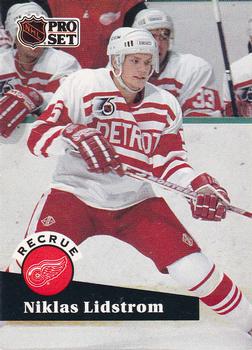 #531 - Nicklas Lidstrom - Detroit Red Wings - 1991-92 Pro Set French Hockey