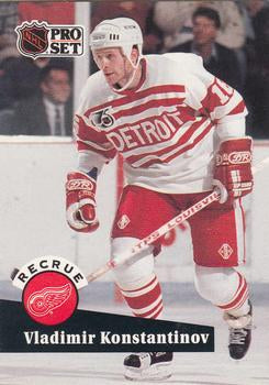 #533 - Vladimir Konstantinov - Detroit Red Wings - 1991-92 Pro Set French Hockey