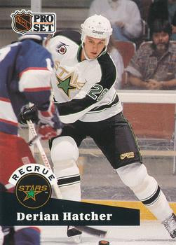 #543 - Derian Hatcher - Minnesota North Stars - 1991-92 Pro Set French Hockey