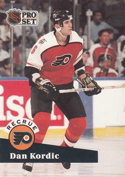 #553 - Dan Kordic - Philadelphia Flyers - 1991-92 Pro Set French Hockey