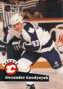#563 - Alexander Godynyuk - Calgary Flames - 1991-92 Pro Set French Hockey
