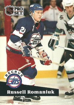 #565 - Russ Romaniuk - Winnipeg Jets - 1991-92 Pro Set French Hockey