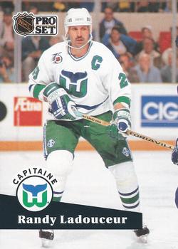 #573 - Randy Ladouceur - Hartford Whalers - 1991-92 Pro Set French Hockey