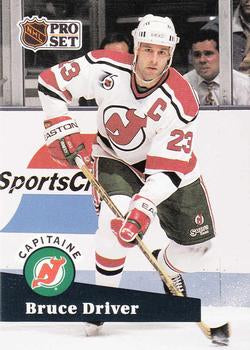 #577 - Bruce Driver - New Jersey Devils - 1991-92 Pro Set French Hockey