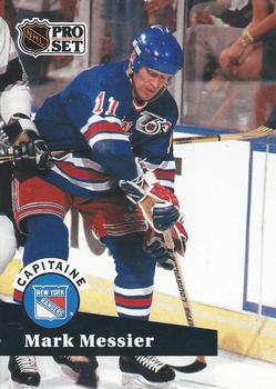 #579 - Mark Messier - New York Rangers - 1991-92 Pro Set French Hockey