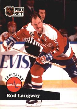 #587 - Rod Langway - Washington Capitals - 1991-92 Pro Set French Hockey