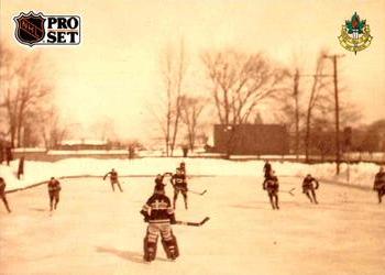 #589 - Les Canadiens de Montréal s'entraînent en plein air (Montreal Canadiens Practice) - Montreal Canadiens - 1991-92 Pro Set French Hockey