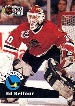 #600 - Ed Belfour - Chicago Blackhawks - 1991-92 Pro Set French Hockey