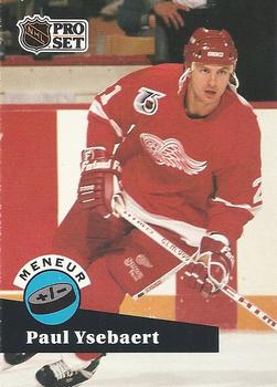 #608 - Paul Ysebaert - Detroit Red Wings - 1991-92 Pro Set French Hockey
