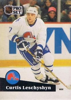 #198 - Curtis Leschyshyn - Quebec Nordiques - 1991-92 Pro Set French Hockey