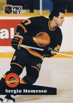#242 - Sergio Momesso - Vancouver Canucks - 1991-92 Pro Set French Hockey